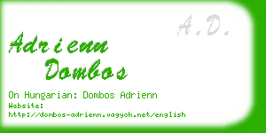 adrienn dombos business card